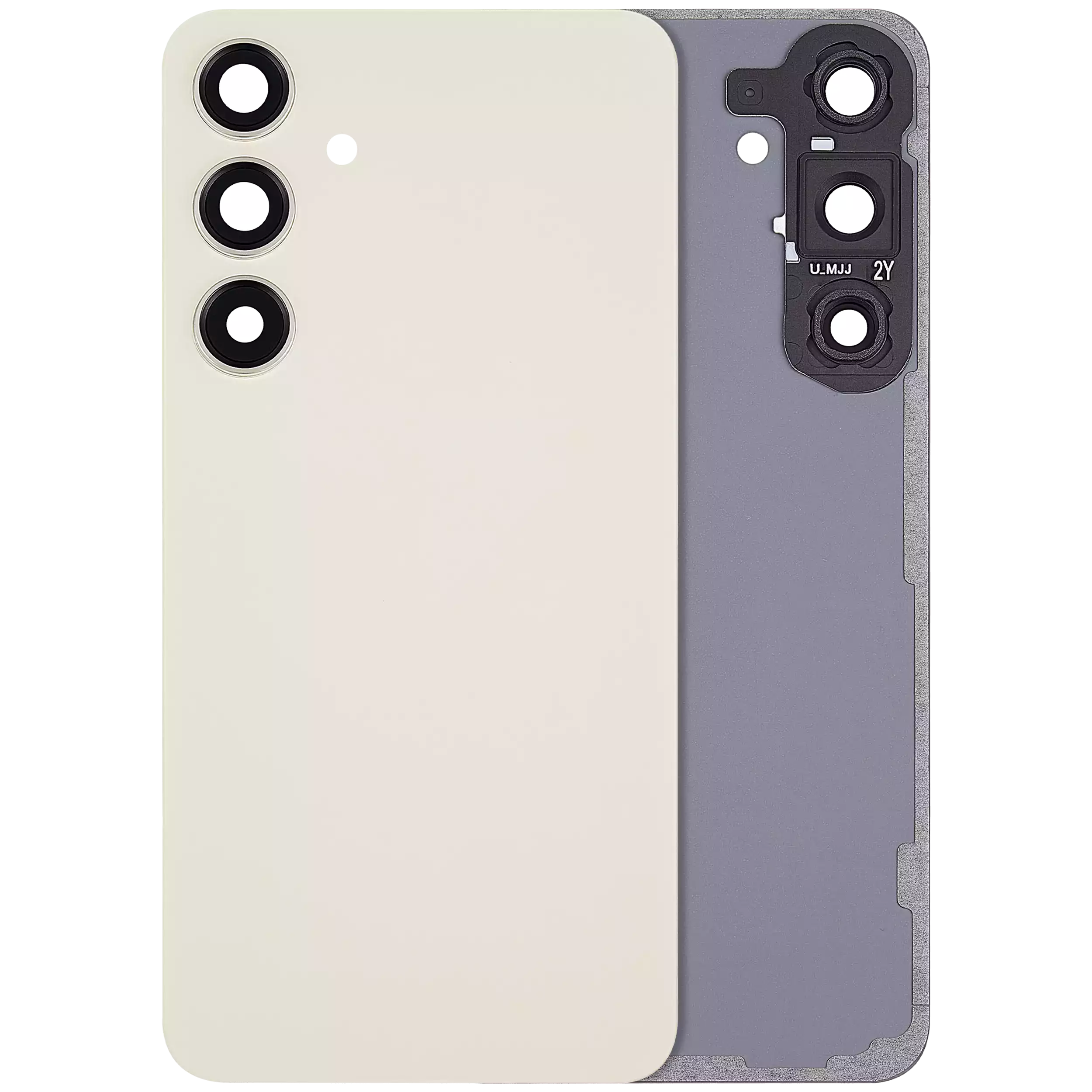 Back Cover Glass With Camera Lens For Samsung Galaxy S24 Plus 5G (No Logo) (Aftermarket Plus) (Amber Yellow)