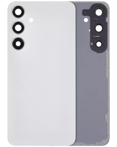 Back Cover Glass With Camera Lens For Samsung Galaxy S24 Plus 5G (No Logo) (Aftermarket Plus) (Marble Gray)