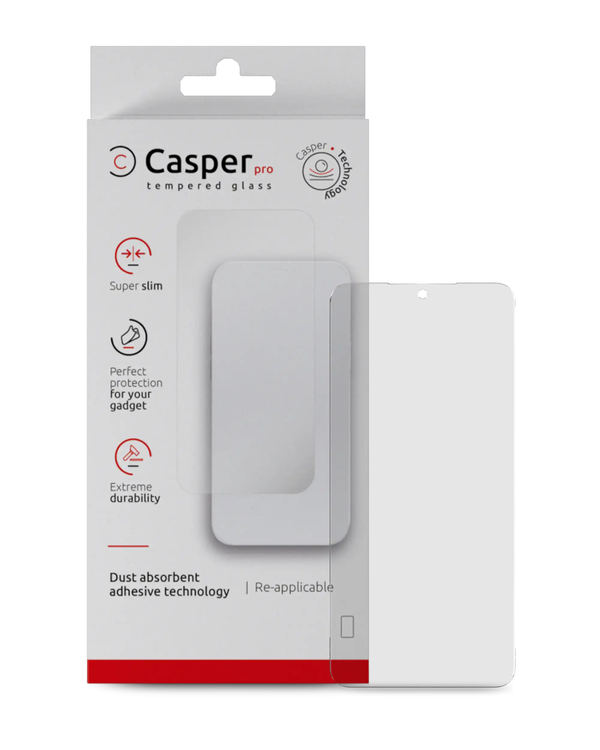 Casper Pro Tempered Glass For Google Pixel 8A (Retail Pack) (Clear)