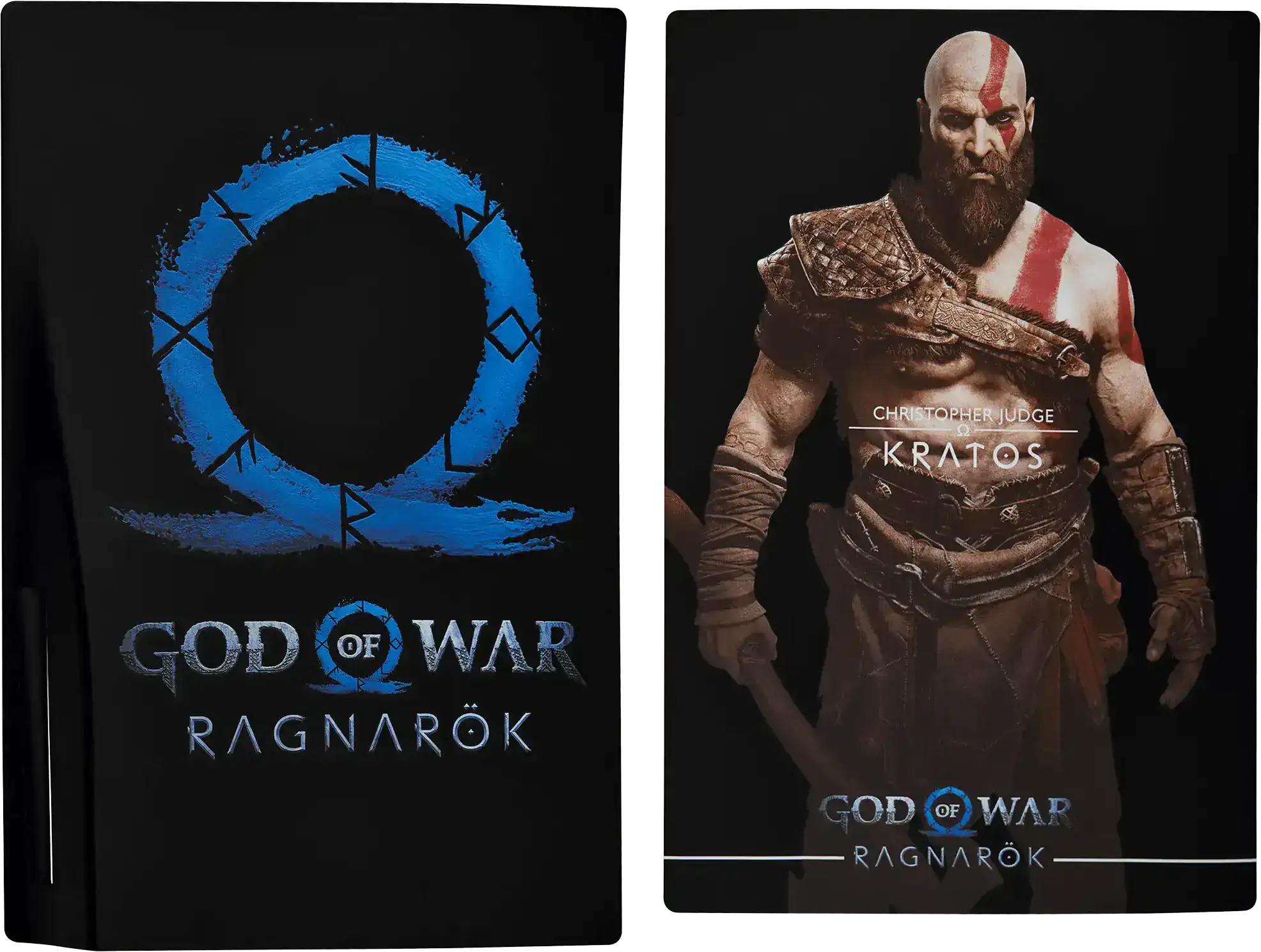 Faceplate Cover (Top & Bottom) For PlayStation 5 (1000 / 1100 / 1200) (God of War)