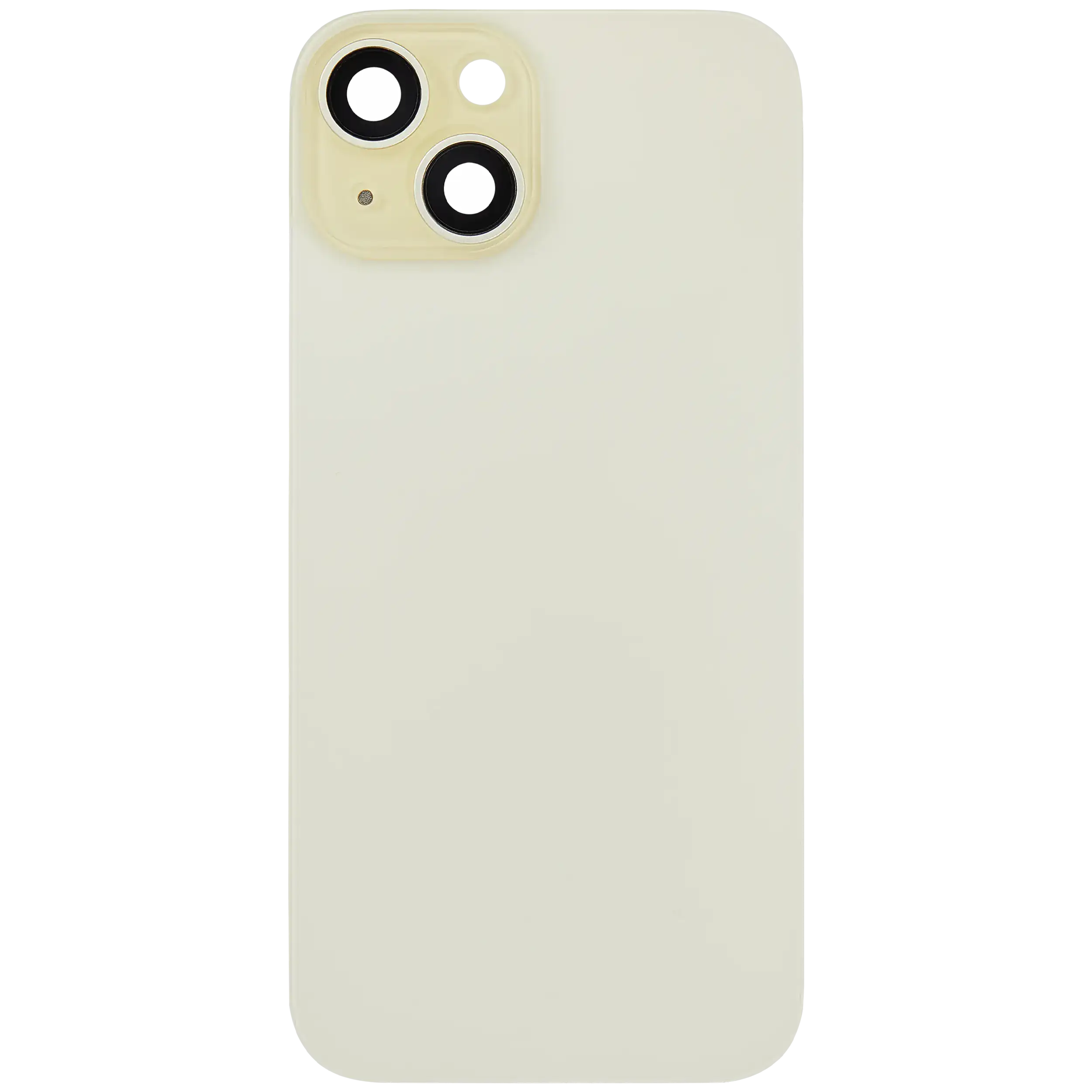 Back Glass w/ MagSafe Magnet For iPhone 15 (No Logo) (Aftermarket) (Yellow)