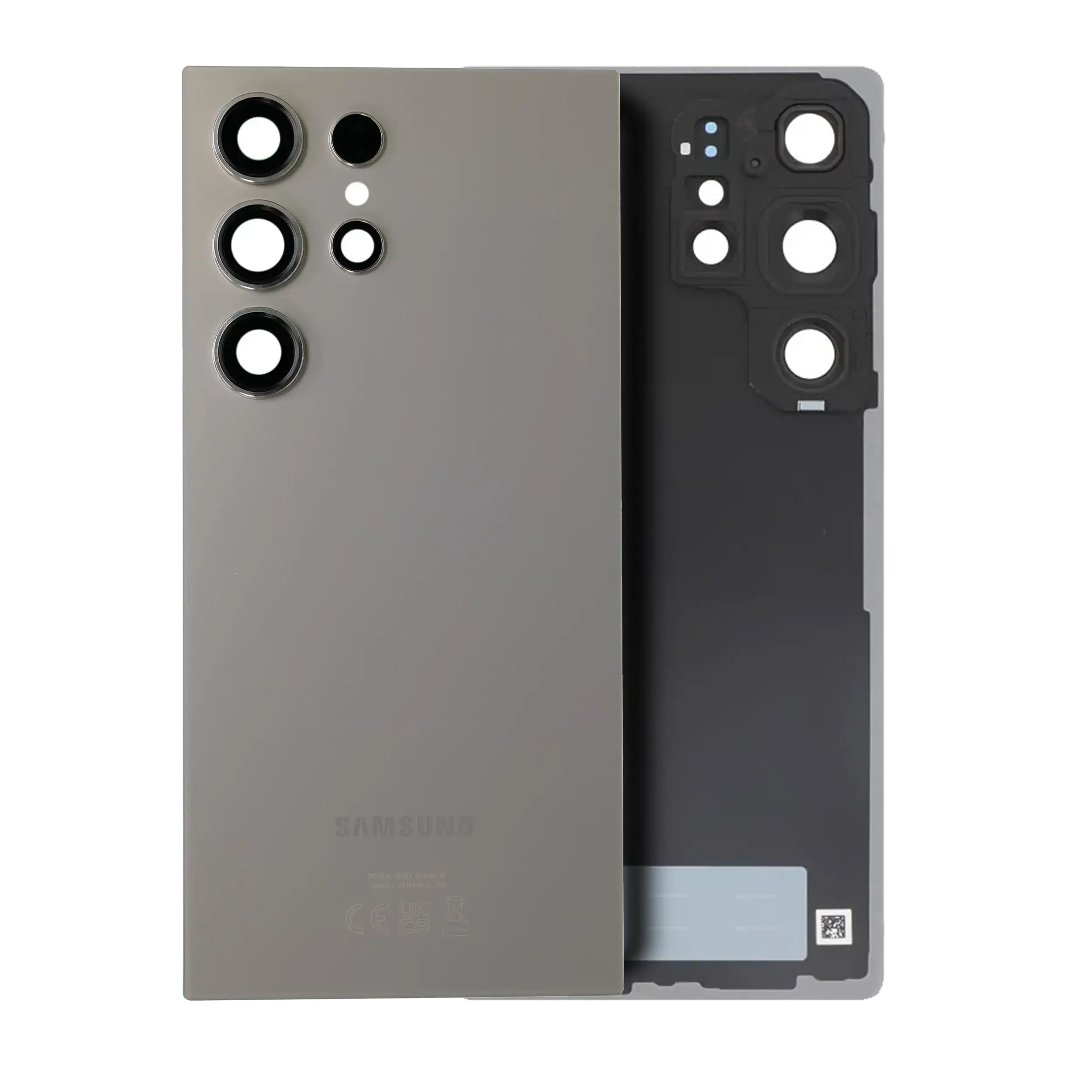 Back Cover Glass With Camera Lens For Samsung Galaxy S25 Ultra 5G (Service Pack) (Titanium Gray)