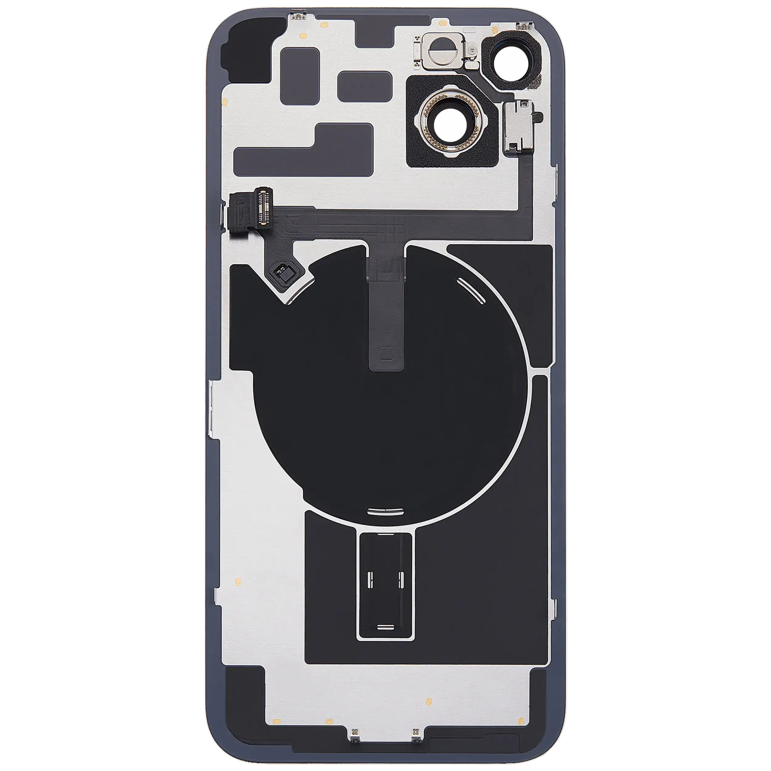 Back Glass w/ MagSafe Magnet & NFC & Flashlight Flex For iPhone 14 Plus (Used OEM Pull: Grade A) (Starlight)