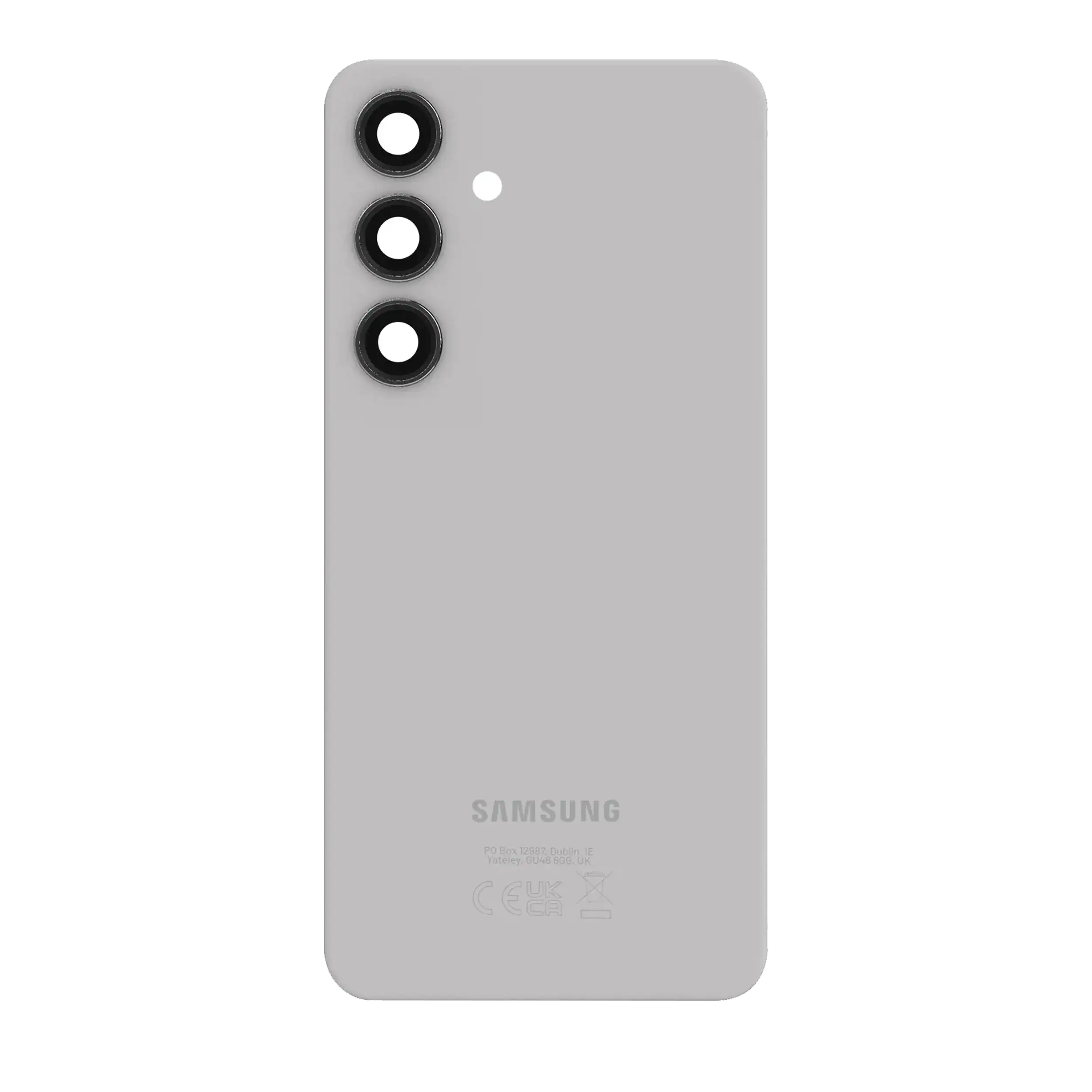 Back Cover Glass With Camera Lens For Samsung Galaxy S24 Plus (Service Pack) (Marble Gray)