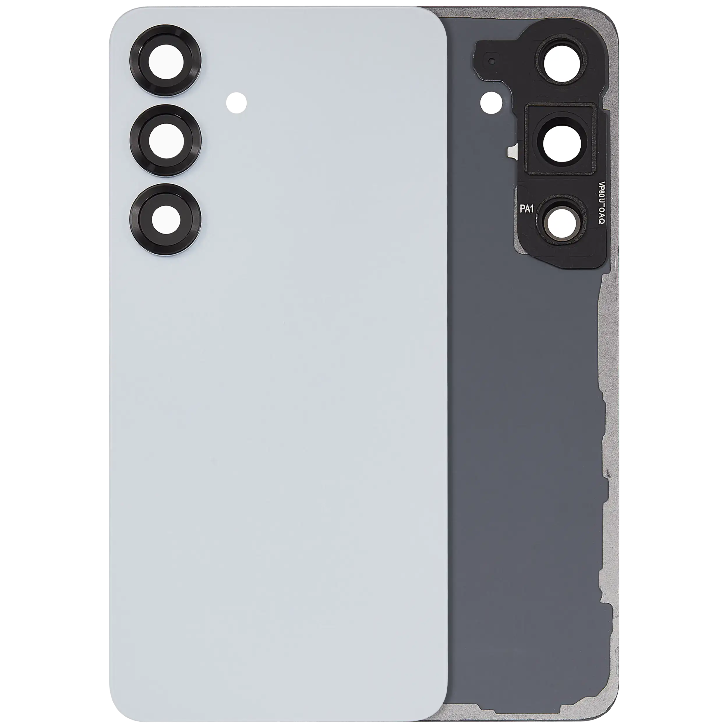 Back Cover Glass With Camera Lens For Samsung Galaxy S25 5G (No Logo) (Aftermarket Plus) (Icy Blue)