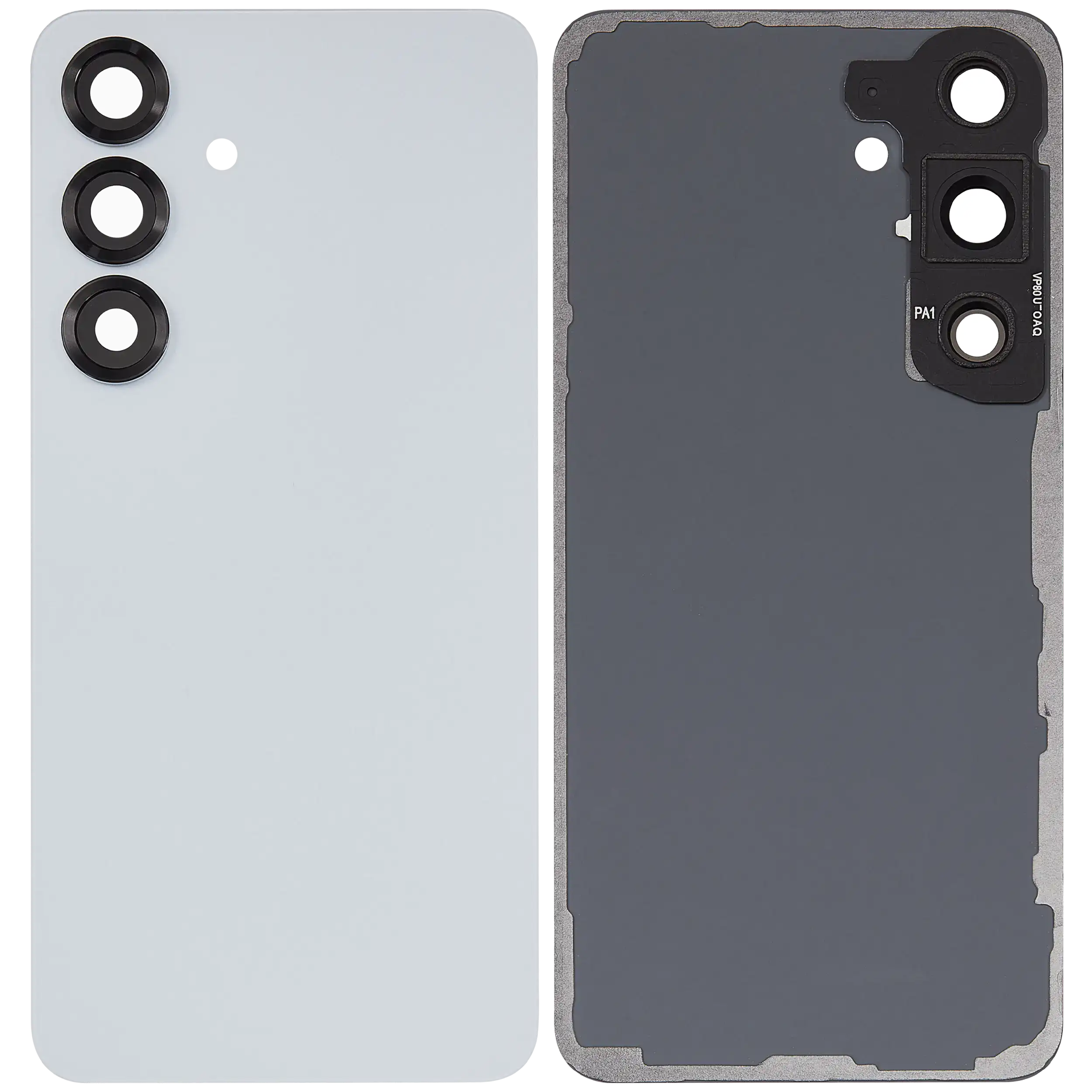 Back Cover Glass With Camera Lens For Samsung Galaxy S25 5G (No Logo) (Aftermarket Plus) (Icy Blue)