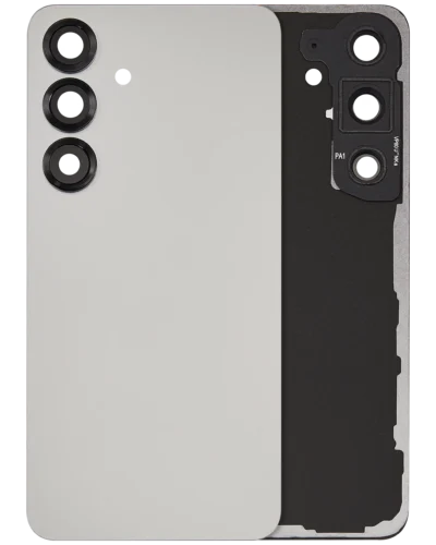 Back Cover Glass With Camera Lens For Samsung Galaxy S25 5G (No Logo) (Aftermarket Plus) (Silver Shadow)