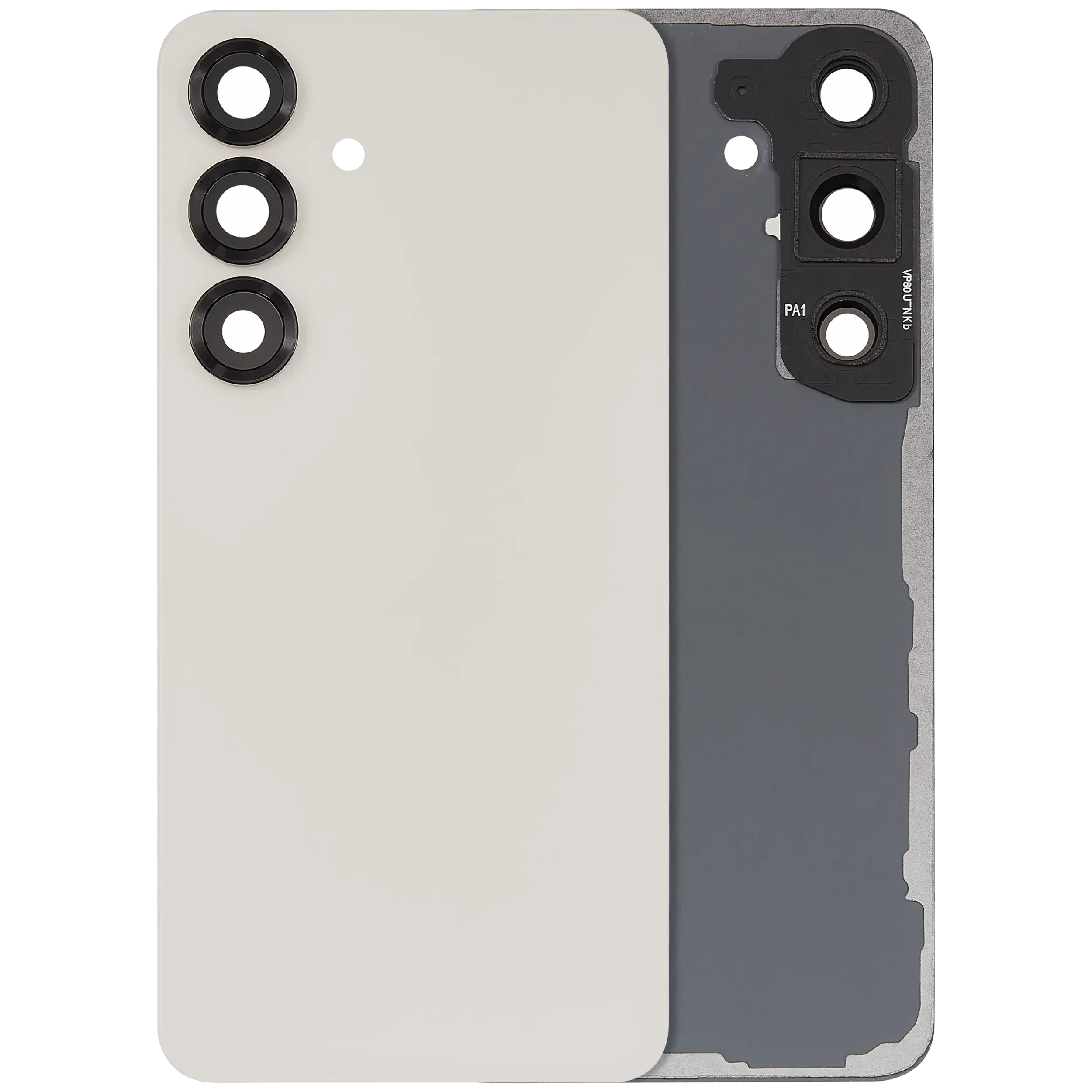 Back Cover Glass With Camera Lens For Samsung Galaxy S25 5G (No Logo) (Aftermarket Plus) (Pink Gold)