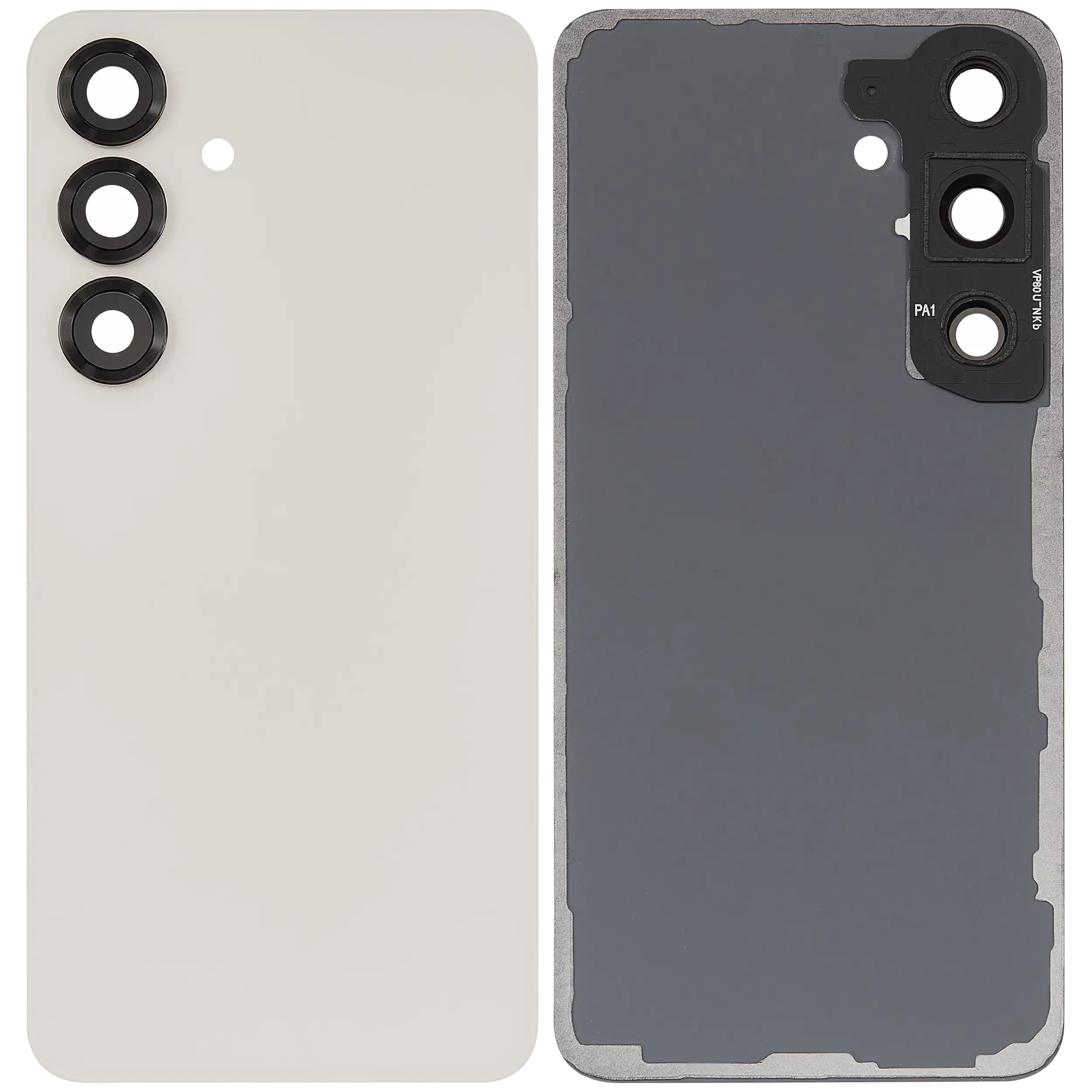 Back Cover Glass With Camera Lens For Samsung Galaxy S25 5G (No Logo) (Aftermarket Plus) (Pink Gold)
