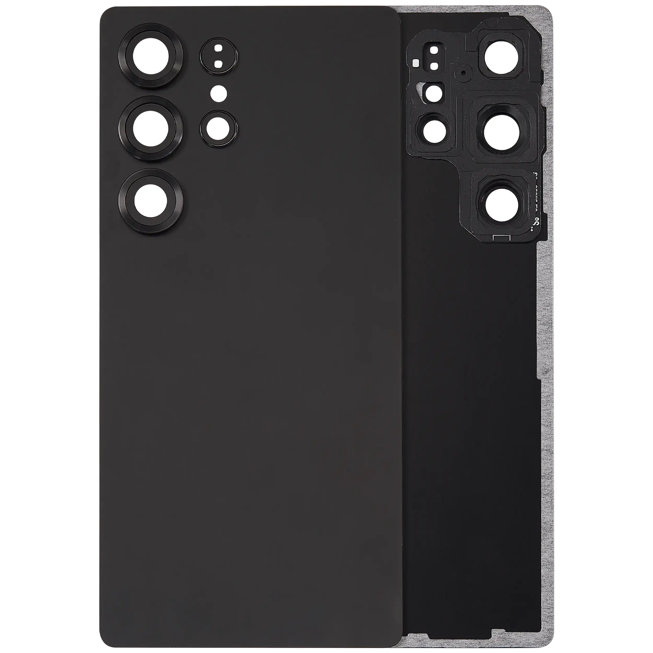 Back Cover Glass With Camera Lens For Samsung Galaxy S25 Ultra 5G (No Logo) (Aftermarket Plus) (Titanium Black)