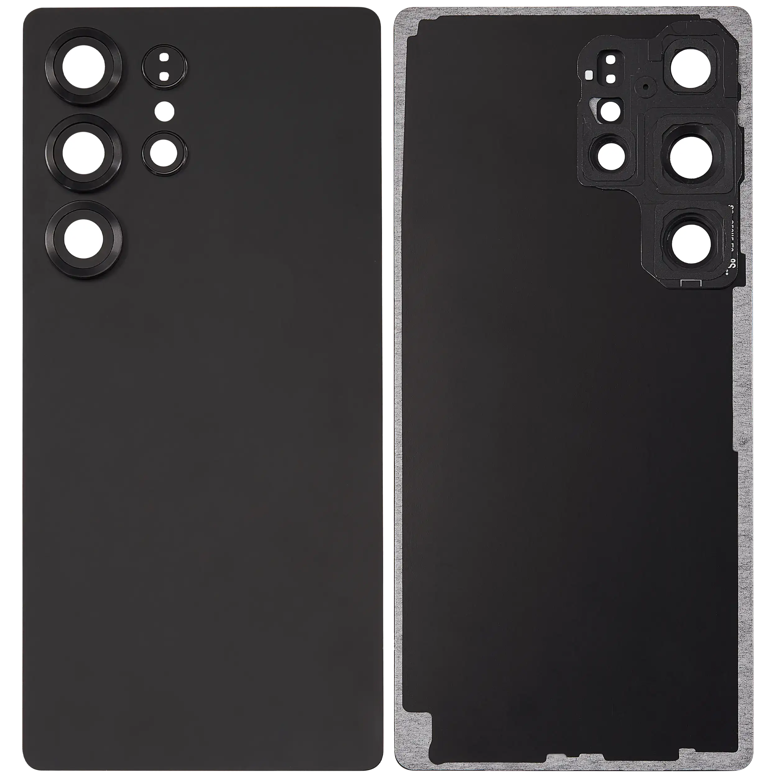 Back Cover Glass With Camera Lens For Samsung Galaxy S25 Ultra 5G (No Logo) (Aftermarket Plus) (Titanium Black)