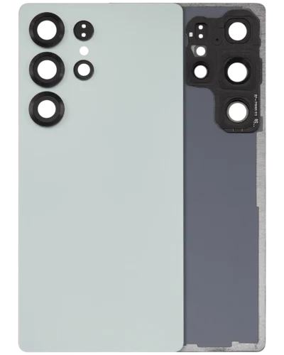 Back Cover Glass With Camera Lens For Samsung Galaxy S25 Ultra 5G (No Logo) (Aftermarket Plus) (Titanium Jade Green)