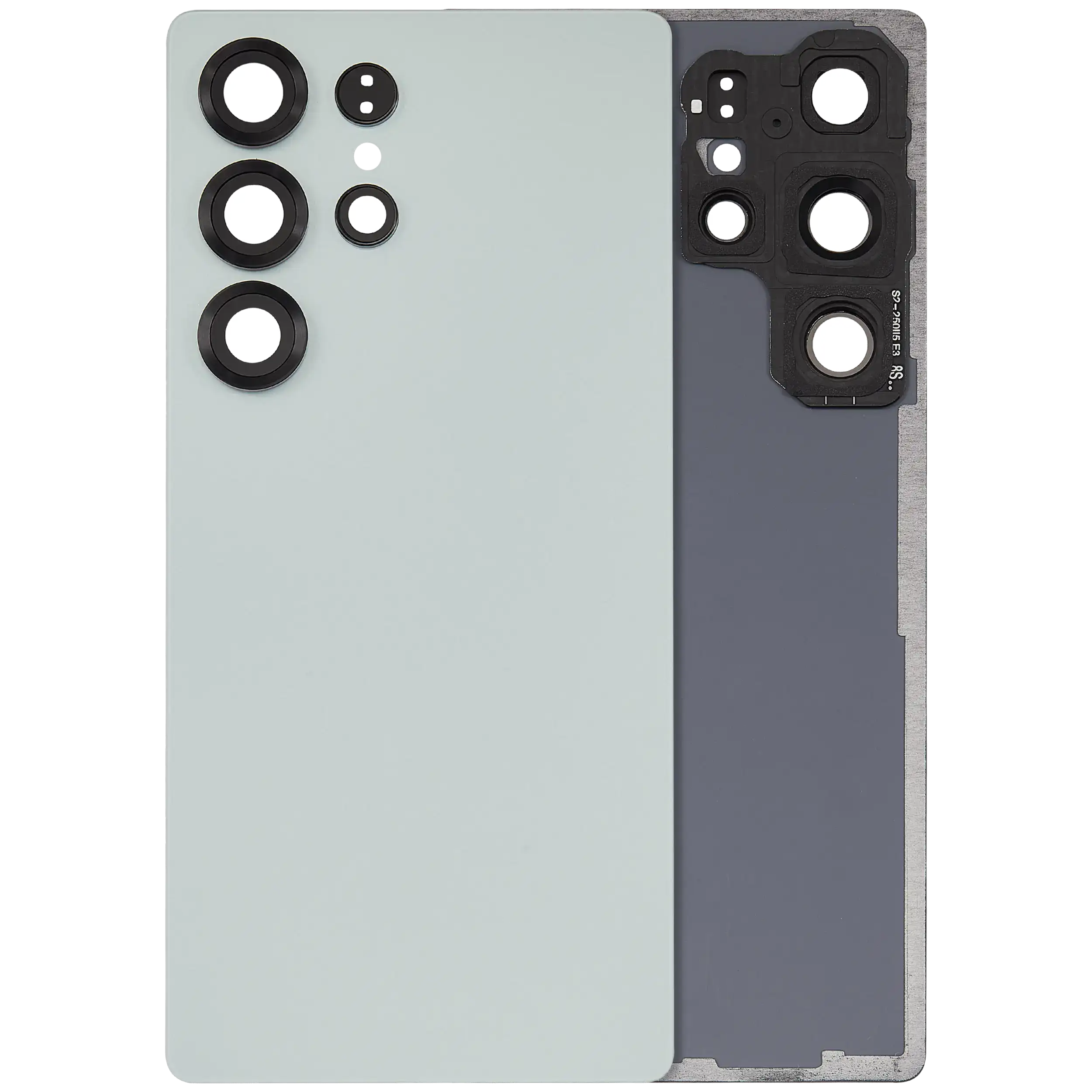 Back Cover Glass With Camera Lens For Samsung Galaxy S25 Ultra 5G (No Logo) (Aftermarket Plus) (Titanium Jade Green)
