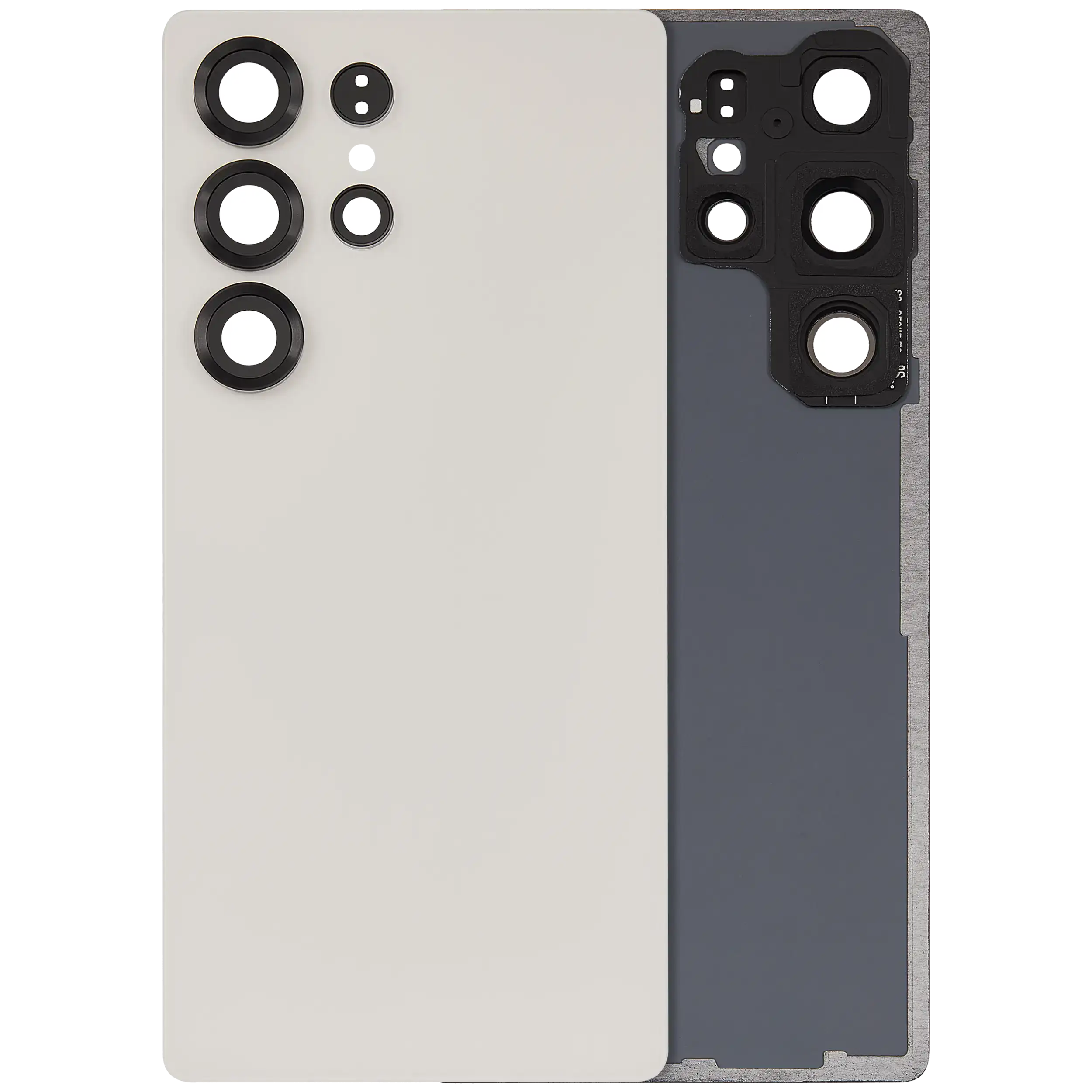 Back Cover Glass With Camera Lens For Samsung Galaxy S25 Ultra 5G (No Logo) (Aftermarket Plus) (Titanium Pink Gold)