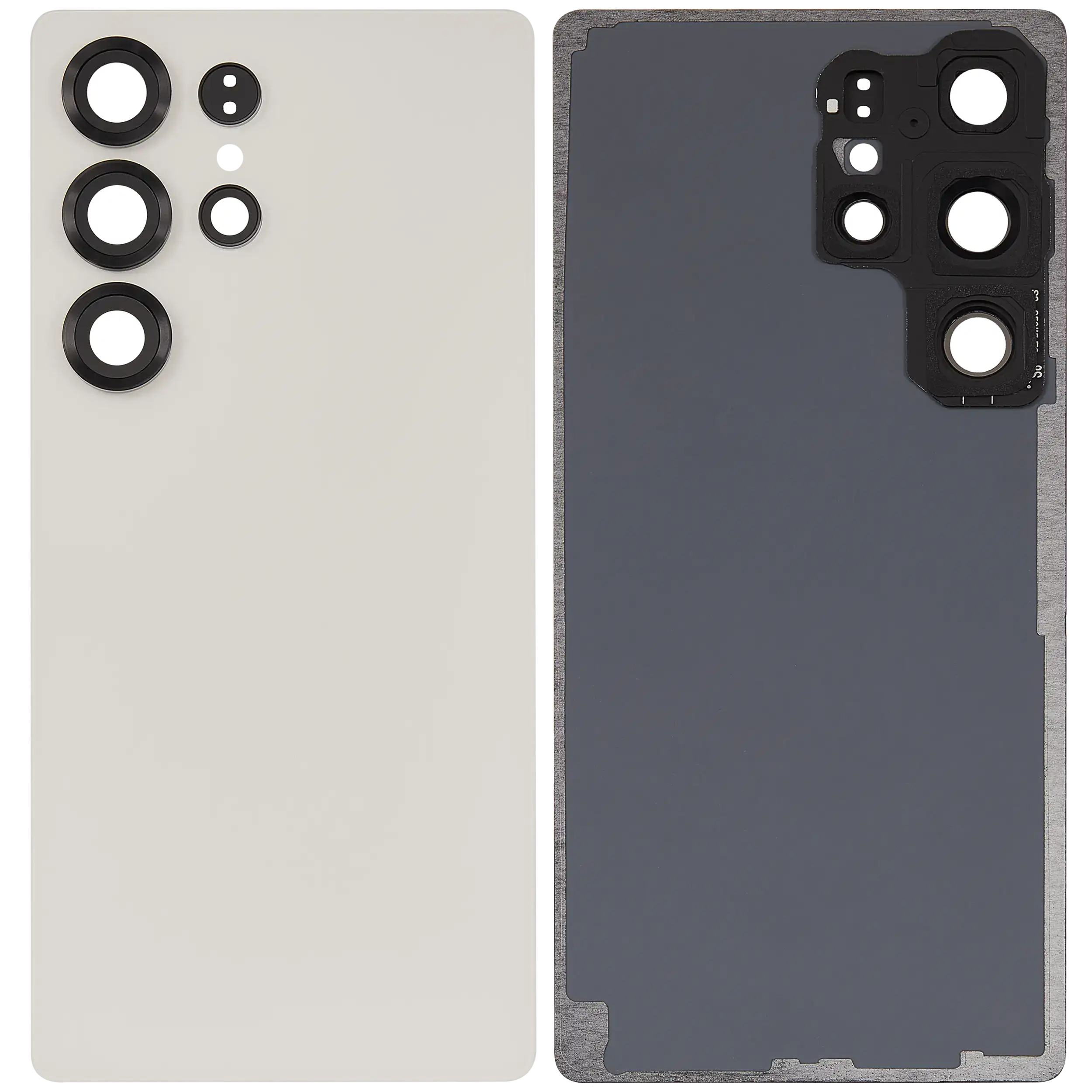 Back Cover Glass With Camera Lens For Samsung Galaxy S25 Ultra 5G (No Logo) (Aftermarket Plus) (Titanium Pink Gold)