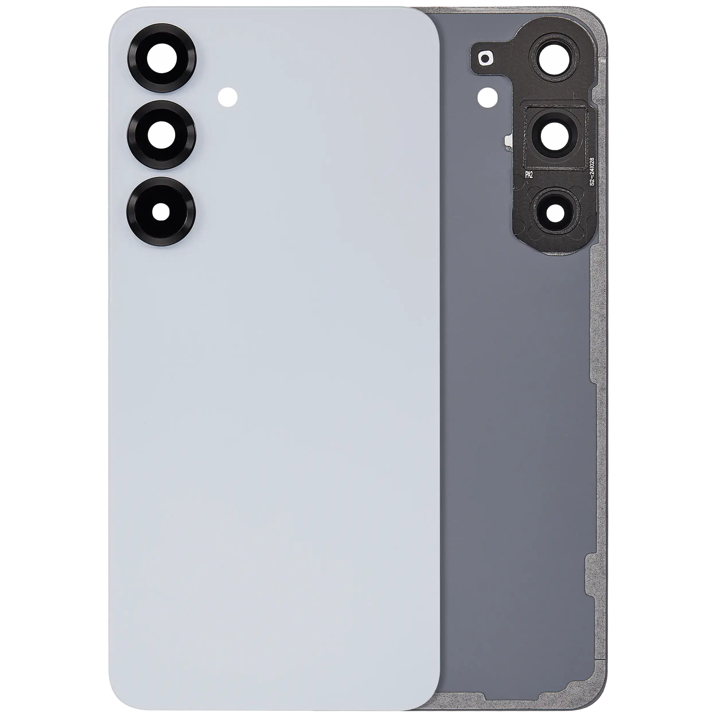 Back Cover Glass With Camera Lens For Samsung Galaxy S25 Plus 5G (No Logo) (Aftermarket Plus) (Icy Blue)