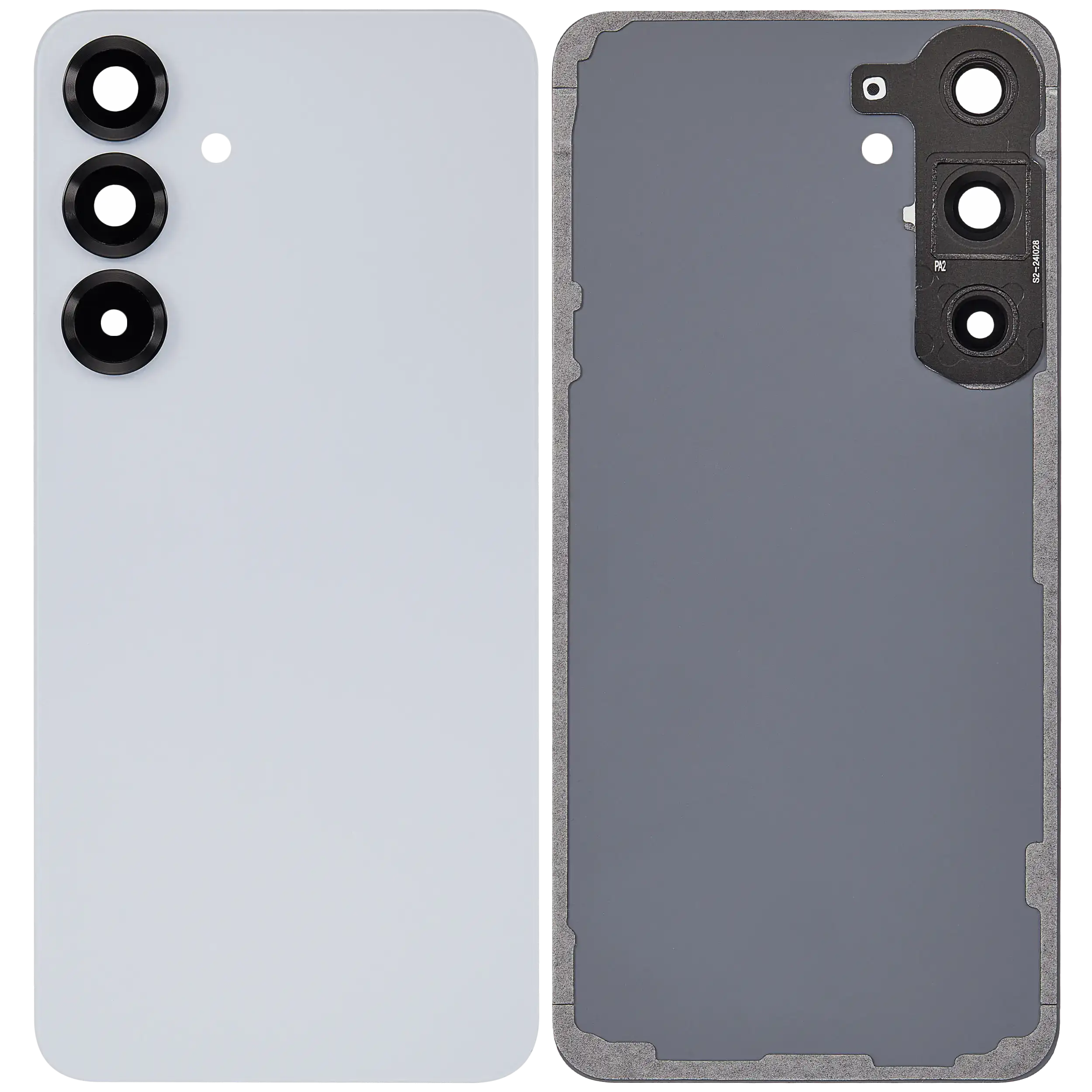 Back Cover Glass With Camera Lens For Samsung Galaxy S25 Plus 5G (No Logo) (Aftermarket Plus) (Icy Blue)