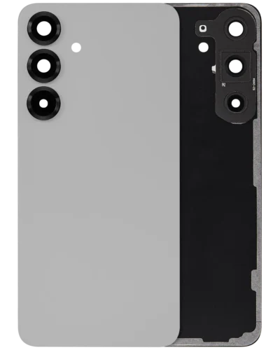 Back Cover Glass With Camera Lens For Samsung Galaxy S25 Plus 5G (No Logo) (Aftermarket Plus) (Silver Shadow)