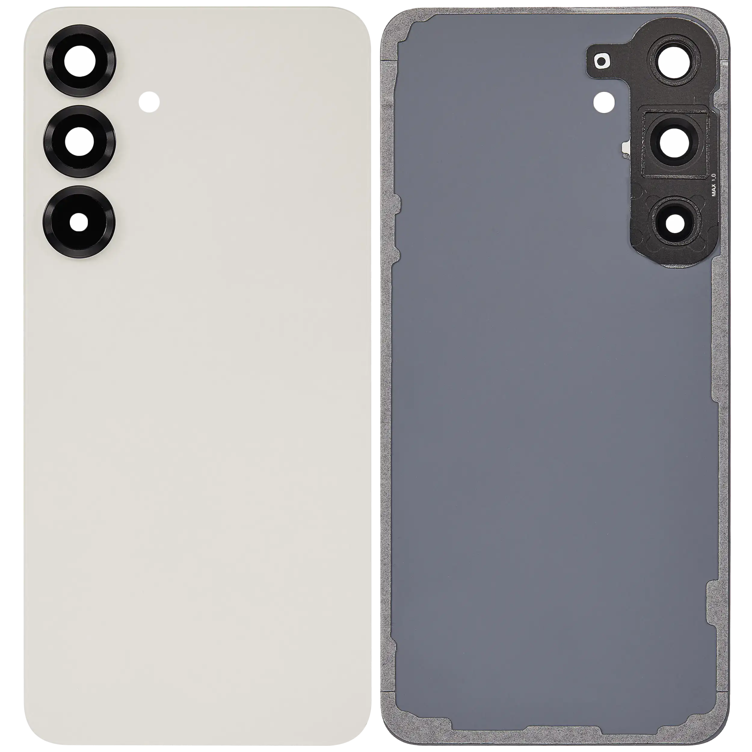 Back Cover Glass With Camera Lens For Samsung Galaxy S25 Plus 5G (No Logo) (Aftermarket Plus) (Pink Gold)