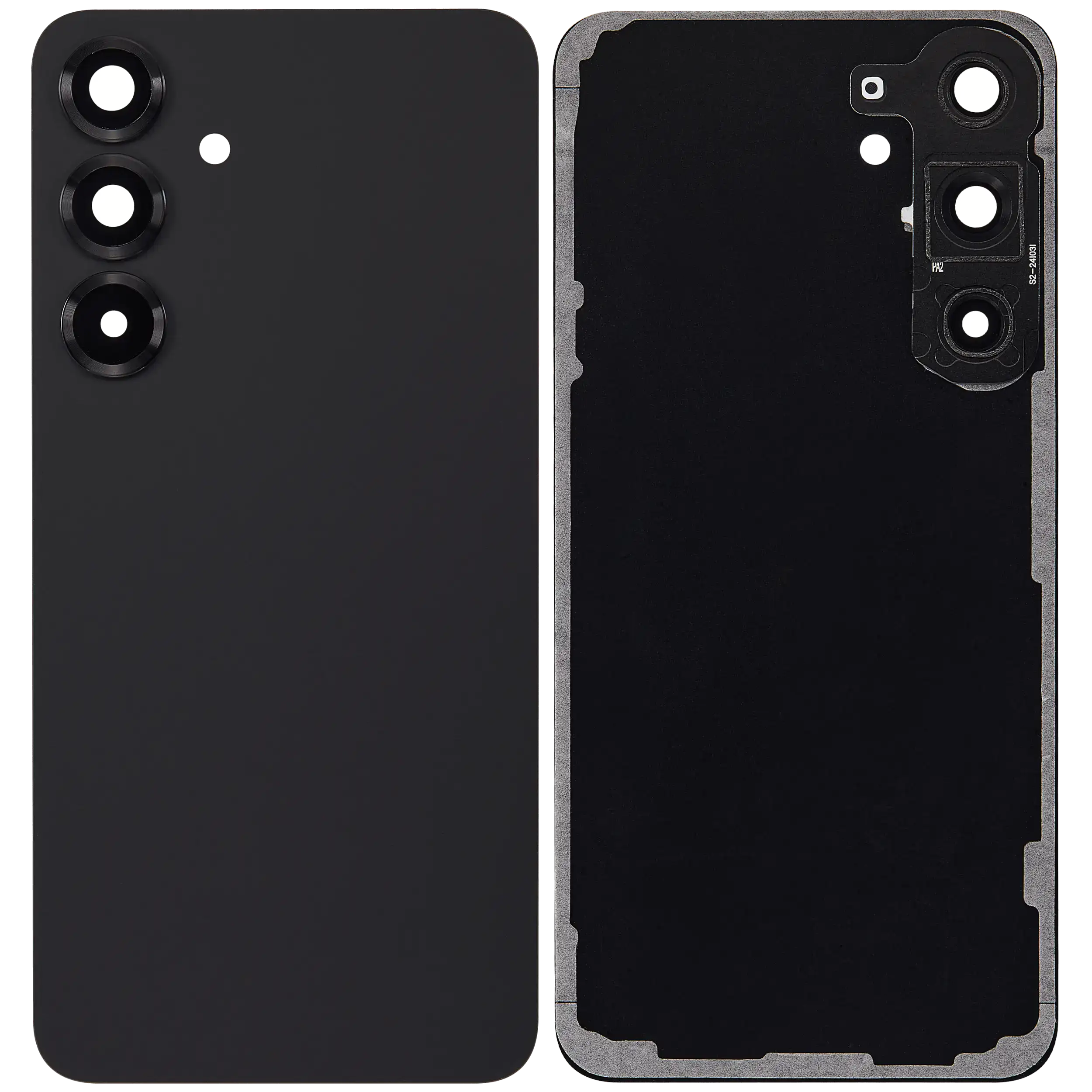 Back Cover Glass With Camera Lens For Samsung Galaxy S25 Plus 5G (No Logo) (Aftermarket Plus) (Blue Black)