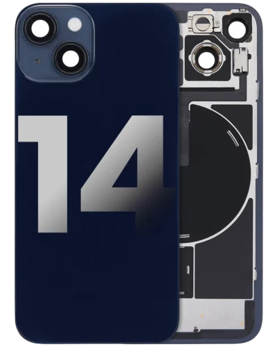 Back Glass w/ MagSafe Magnet & NFC & Flashlight Flex For iPhone 14 (Used OEM Pull: Grade B) (Midnight)