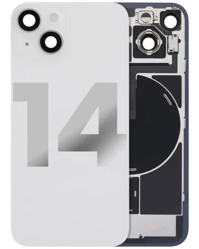 Back Glass w/ MagSafe Magnet & NFC & Flashlight Flex For iPhone 14 (Used OEM Pull: Grade B) (Starlight)