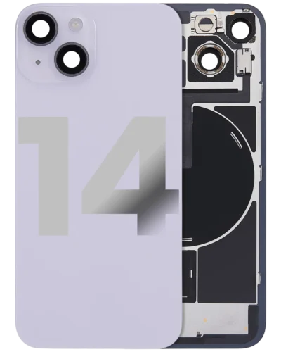 Back Glass w/ MagSafe Magnet & NFC & Flashlight Flex For iPhone 14 (Used OEM Pull: Grade B) (Purple)
