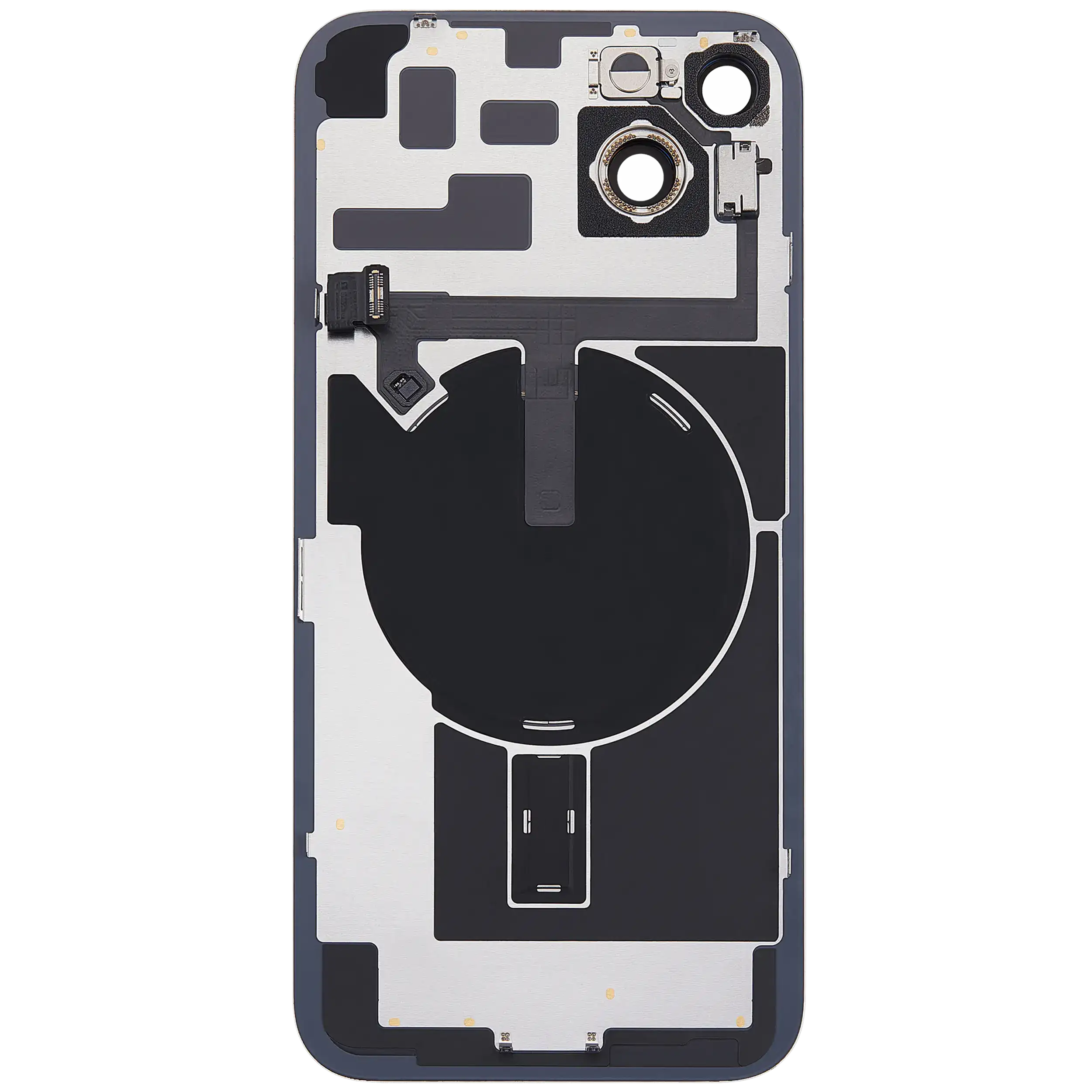 Back Glass w/ MagSafe Magnet & NFC & Flashlight Flex For iPhone 14 Plus (Used OEM Pull: Grade B) (Starlight)