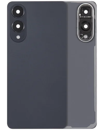 Back Cover Glass With Camera Lens For Samsung Galaxy S25 Edge (No Logo) (Aftermarket Plus) (Titanium Jetblack)