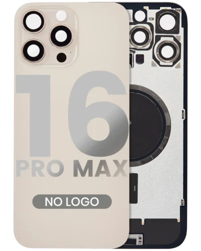 Back Glass w/ MagSafe Magnet For iPhone 16 Pro Max (No Logo) (Aftermarket) (Desert Titanium)