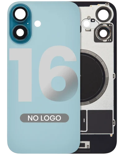 Back Glass w/ MagSafe Magnet For iPhone 16 (No Logo) (Aftermarket) (Teal)
