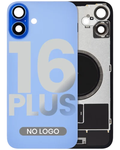 Back Glass w/ MagSafe Magnet For iPhone 16 Plus (No Logo) (Aftermarket) (Ultramarine)