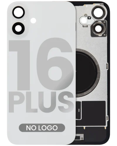 Back Glass w/ MagSafe Magnet For iPhone 16 Plus (No Logo) (Aftermarket) (White)