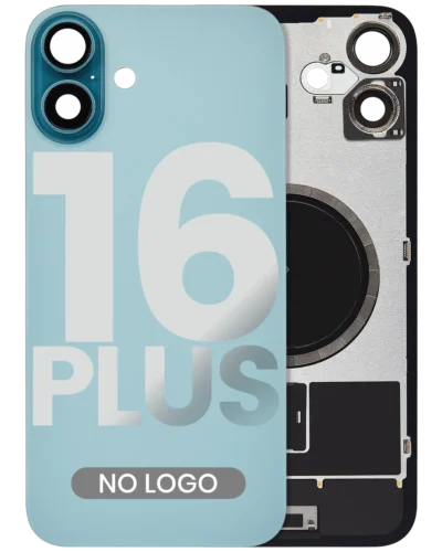 Back Glass w/ MagSafe Magnet For iPhone 16 Plus (No Logo) (Aftermarket) (Teal)