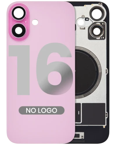 Back Glass w/ MagSafe Magnet For iPhone 16 (Aftermarket) (Pink) (No Logo)