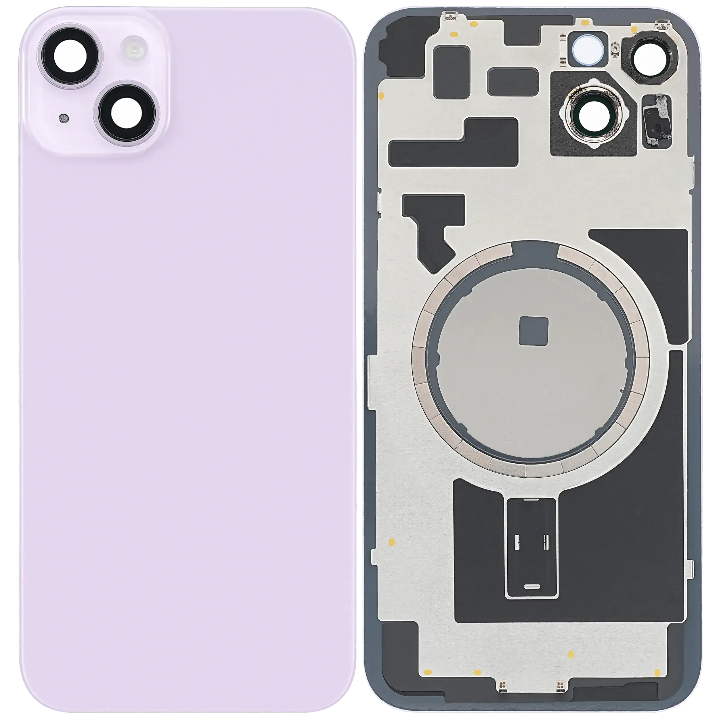 Back Glass w/ MagSafe Magnet For iPhone 14 Plus (Aftermarket) (Purple) (No Logo)