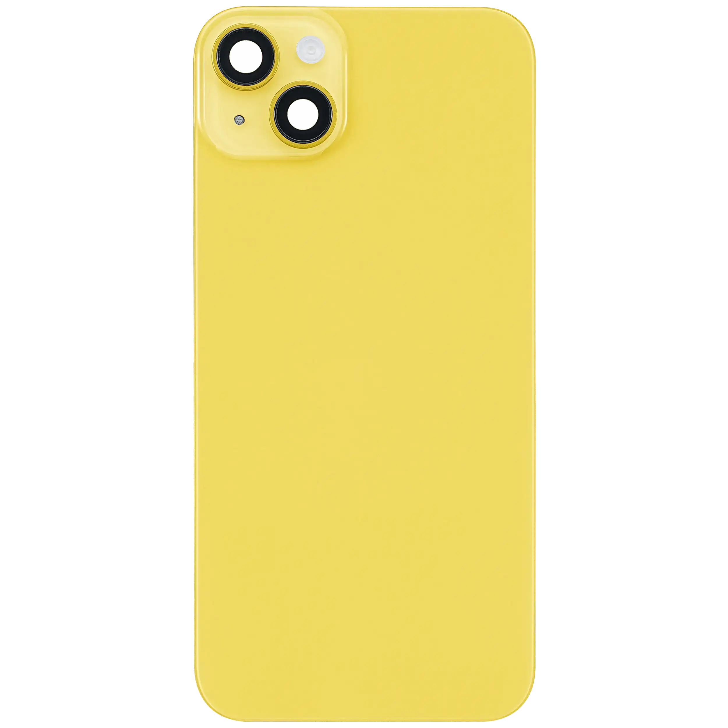 Back Glass w/ MagSafe Magnet For iPhone 14 Plus (Aftermarket) (Yellow) (No Logo)
