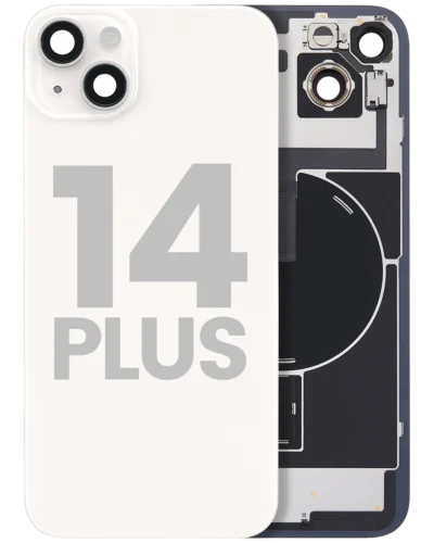 Back Glass w/ MagSafe Magnet & NFC & Flashlight Flex For iPhone 14 Plus (Used OEM Pull: Grade C) (Starlight)