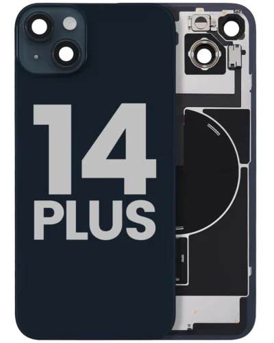 Back Glass w/ MagSafe Magnet & NFC & Flashlight Flex For iPhone 14 Plus (Used OEM Pull: Grade B) (Midnight)
