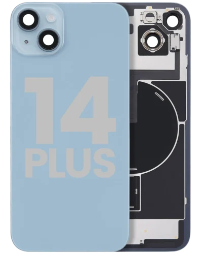 Back Glass w/ MagSafe Magnet & NFC & Flashlight Flex For iPhone 14 Plus (Used OEM Pull: Grade B) (Blue)