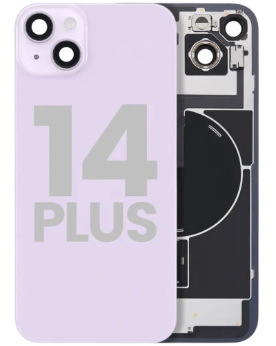 Back Glass w/ MagSafe Magnet & NFC & Flashlight Flex For iPhone 14 Plus (Used OEM Pull: Grade B) (Purple)