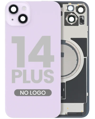 Back Glass w/ MagSafe Magnet For iPhone 14 Plus (Aftermarket) (Purple) (No Logo)