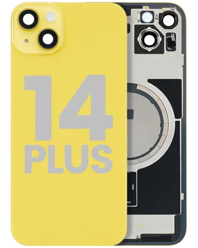 Back Glass w/ MagSafe Magnet For iPhone 14 Plus (Used OEM Pull: Grade A) (Yellow)