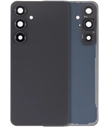 Back Cover Glass With Camera Lens For Samsung Galaxy S24 FE (No Logo) (Aftermarket Plus) (Graphite)