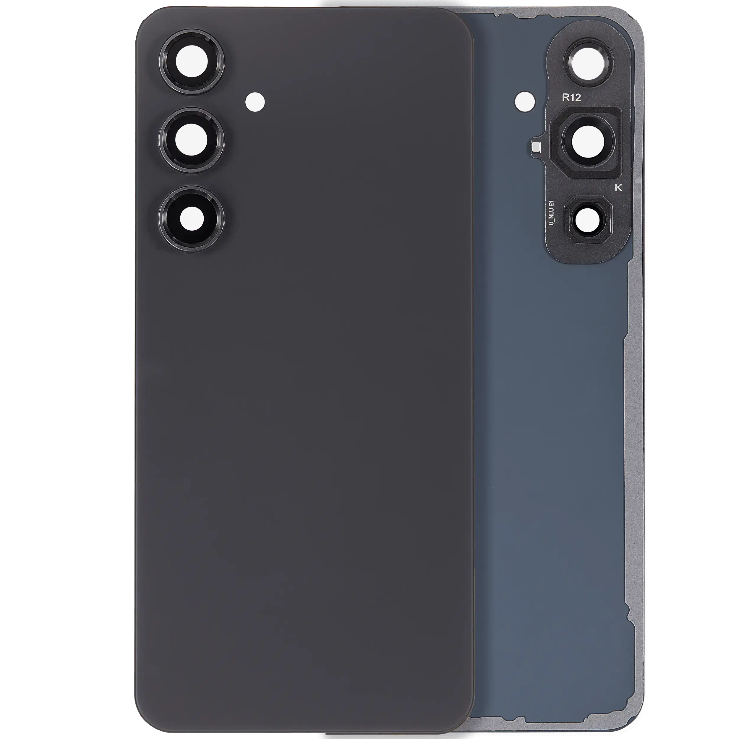 Back Cover Glass With Camera Lens For Samsung Galaxy S24 FE (No Logo) (Aftermarket Plus) (Graphite)