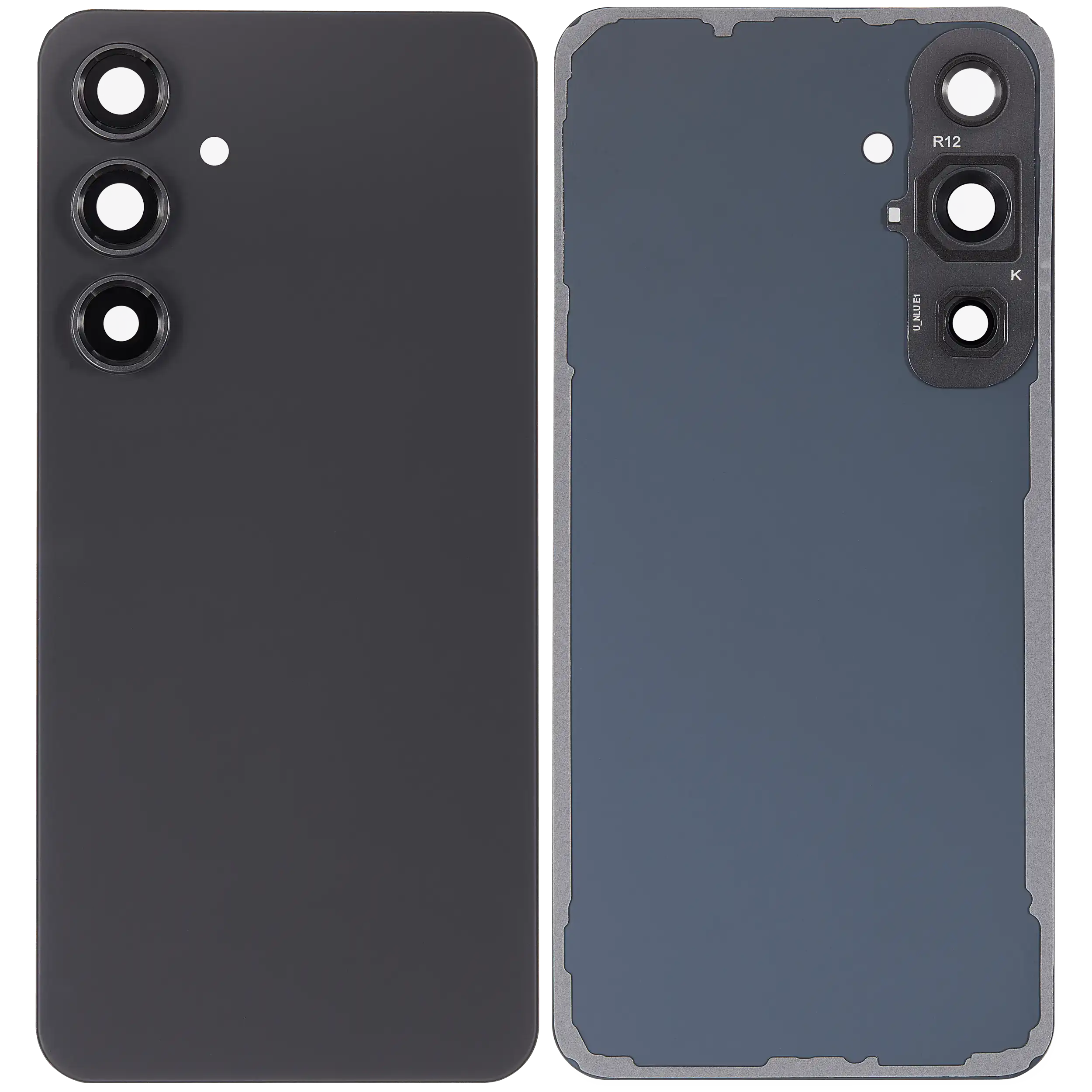 Back Cover Glass With Camera Lens For Samsung Galaxy S24 FE (No Logo) (Aftermarket Plus) (Graphite)