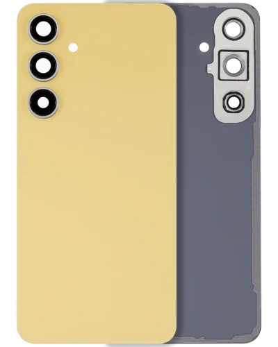 Back Cover Glass With Camera Lens For Samsung Galaxy S24 FE (No Logo) (Aftermarket Plus) (Yellow)