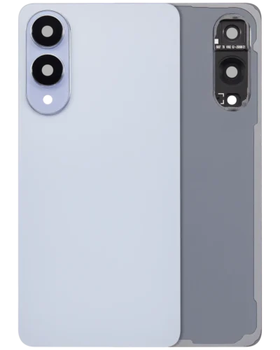 Back Cover Glass With Camera Lens For Samsung Galaxy S25 Edge (No Logo) (Aftermarket Plus) (Titanium Icyblue)