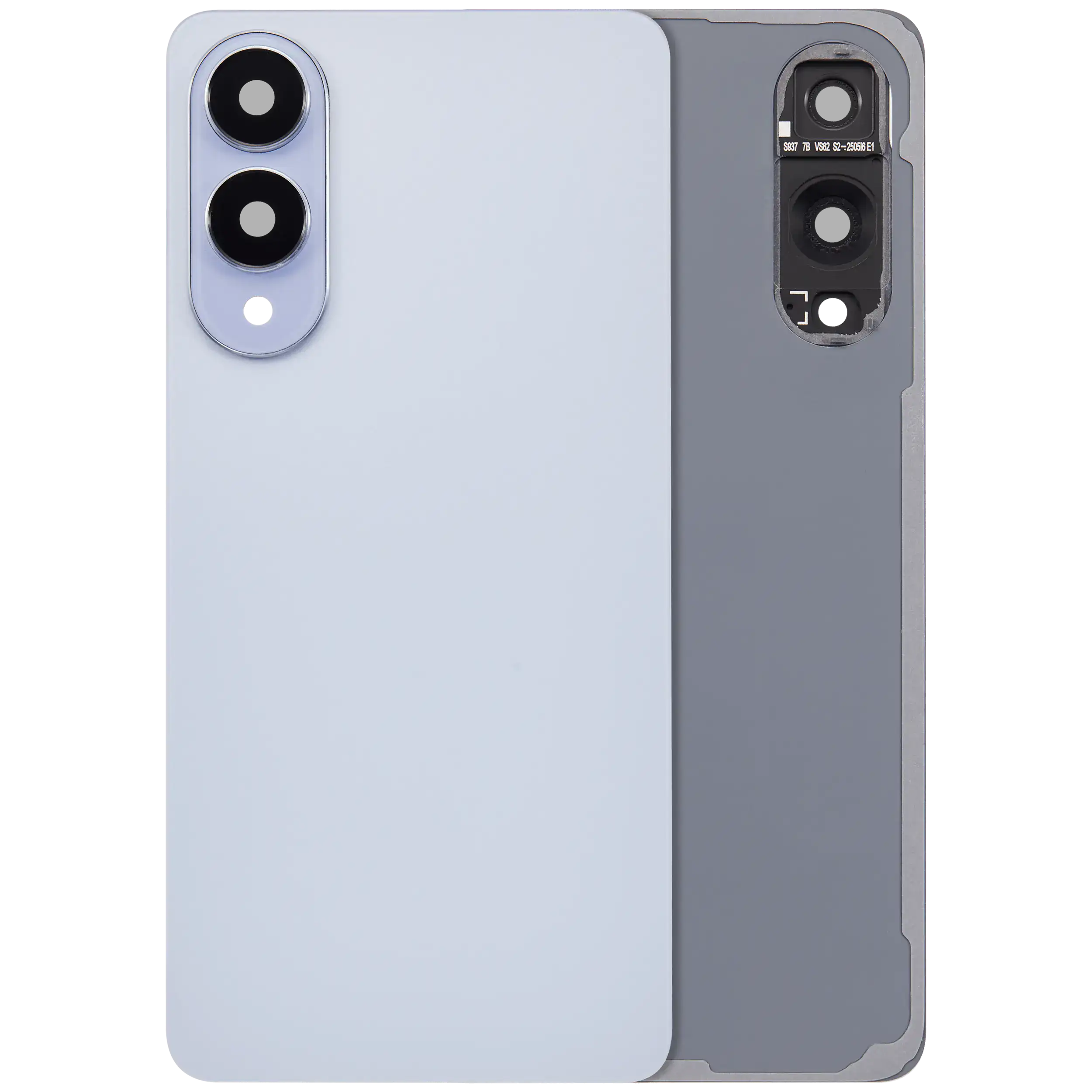 Back Cover Glass With Camera Lens For Samsung Galaxy S25 Edge (No Logo) (Aftermarket Plus) (Titanium Icyblue)