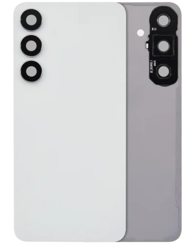 Back Cover Glass With Camera Lens For Samsung Galaxy S25 FE (No Logo) (Aftermarket Plus) (White)